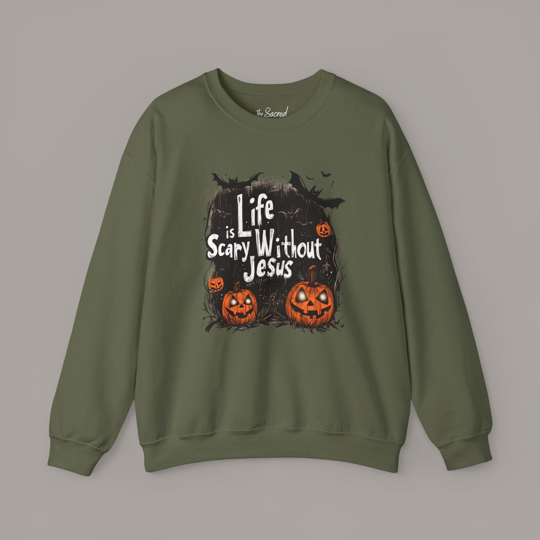 Scared Without Him Crewneck Sweatshirt