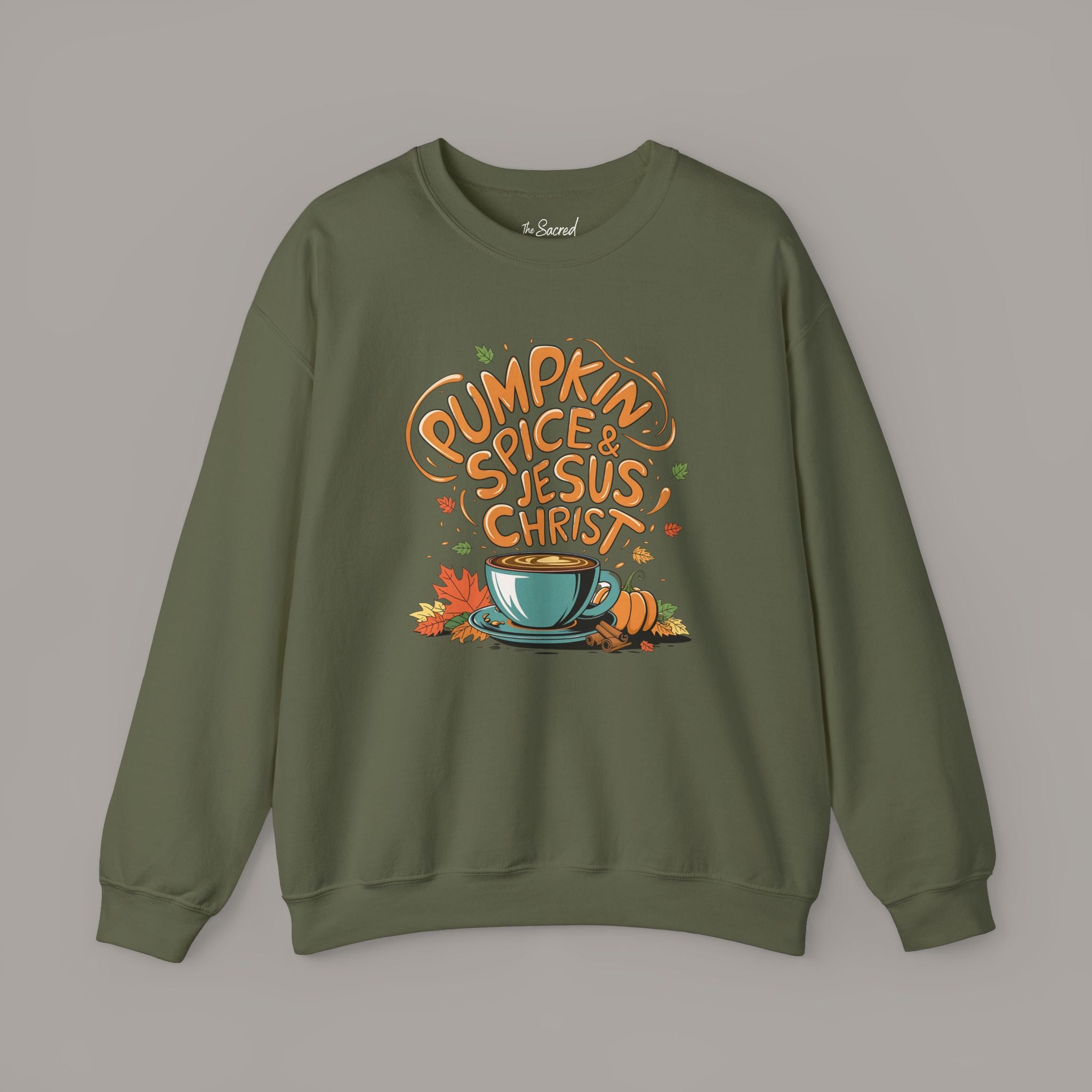 Pumpkin Spice & Jesus Christ Crewneck Sweatshirt