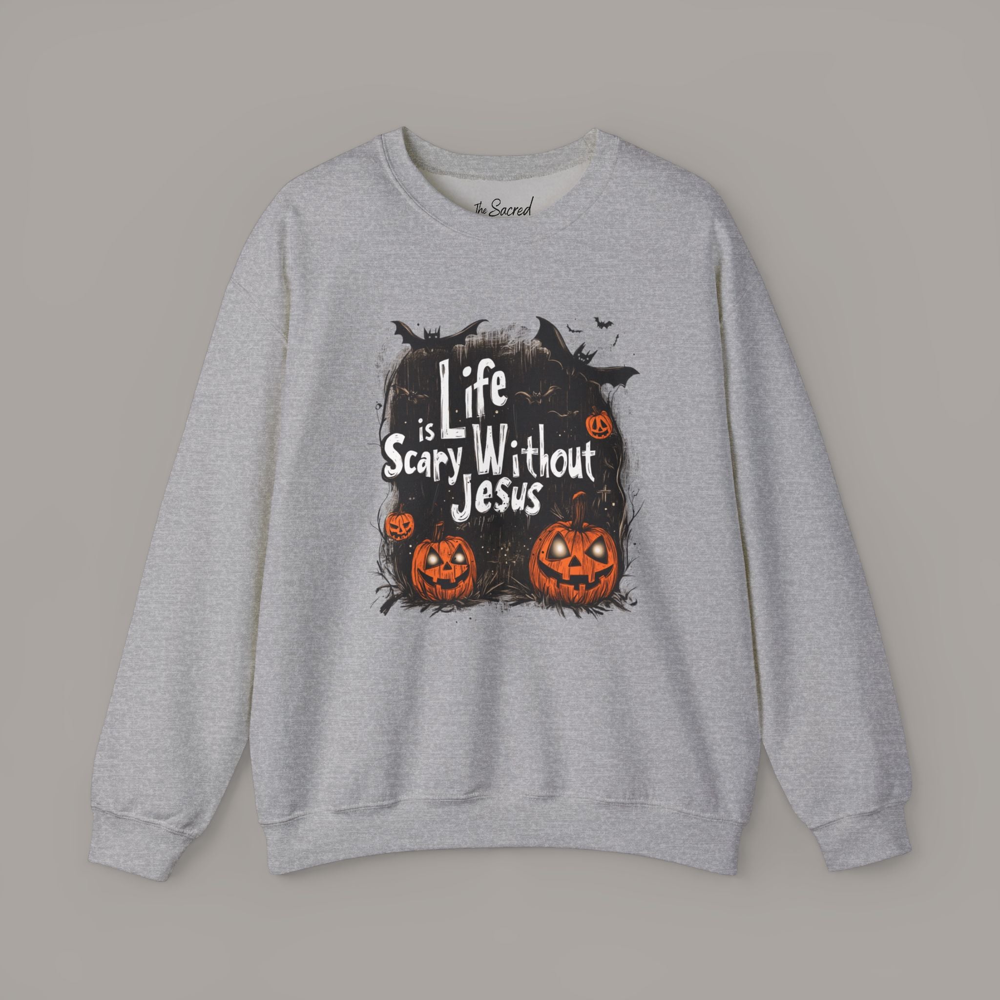 Scared Without Him Crewneck Sweatshirt