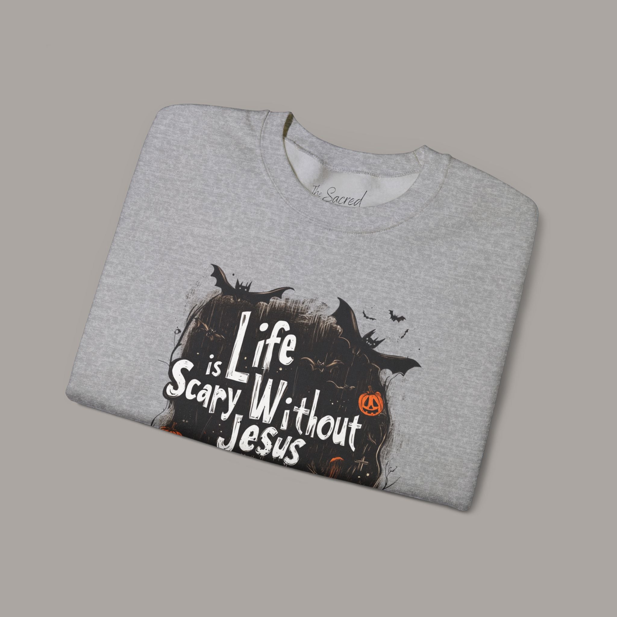 Scared Without Him Crewneck Sweatshirt